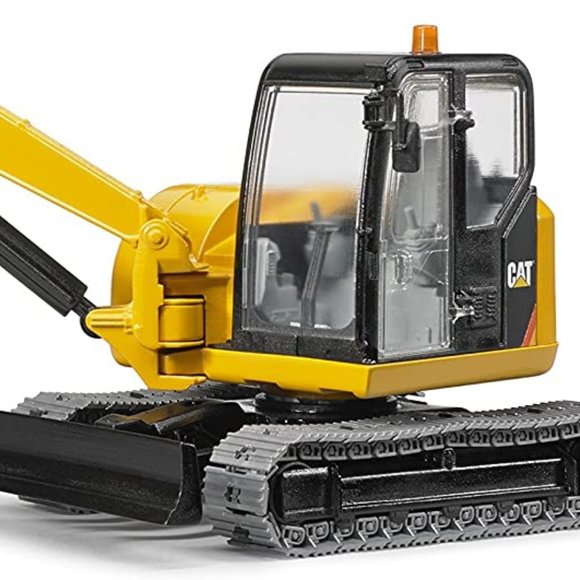 bruder mini excavator with worker